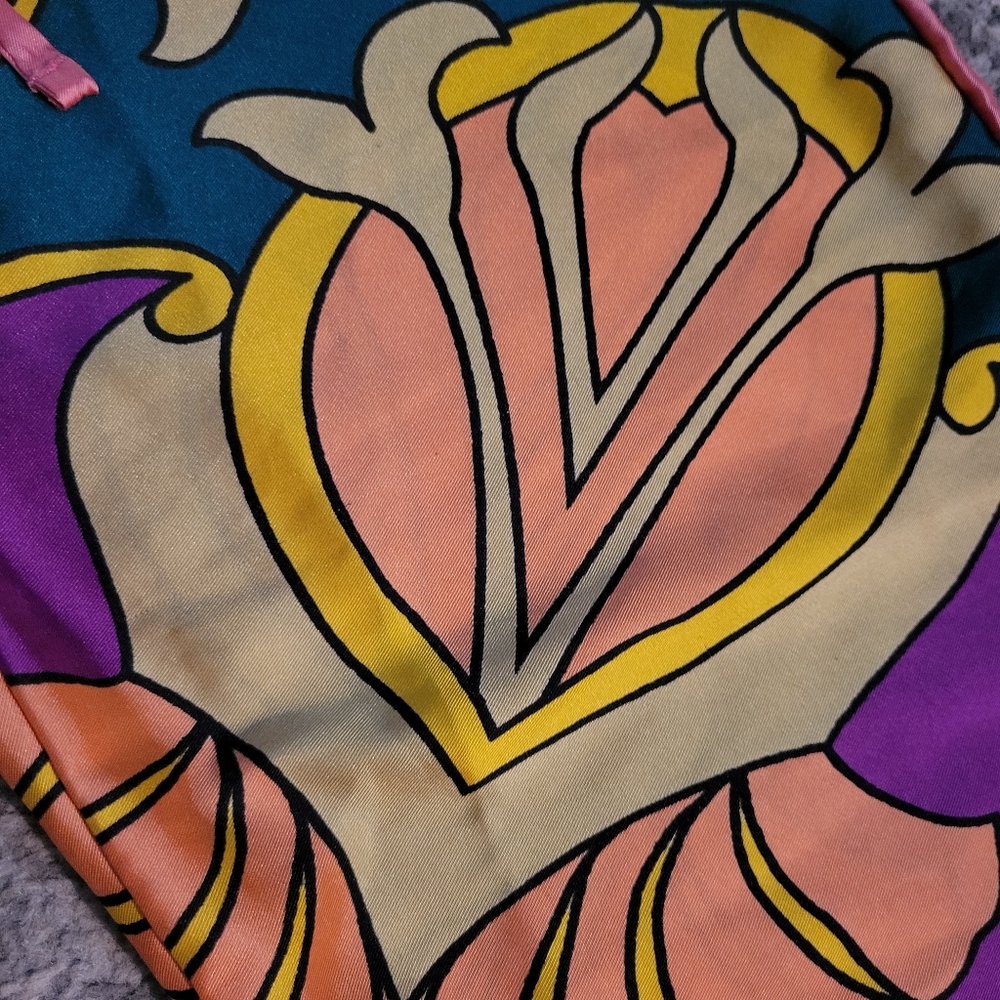 ZARA ✨BLOGGERS FAV Colorful Printed Satin Pajama Style Pant Size XS - Picture 11 of 15